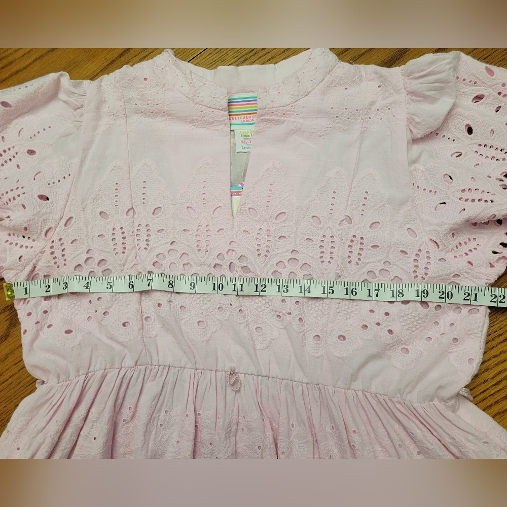 NWT Gretchen Scott Magnifico Eyelet Dress Soft Pink Size XL La Di Da - Picture 9 of 15